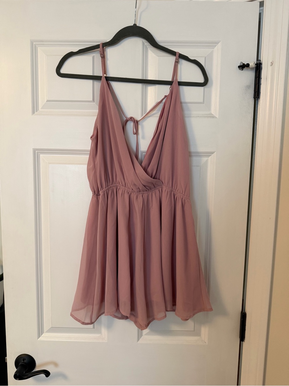 Lulu's Dusty Rose Chiffon Romper